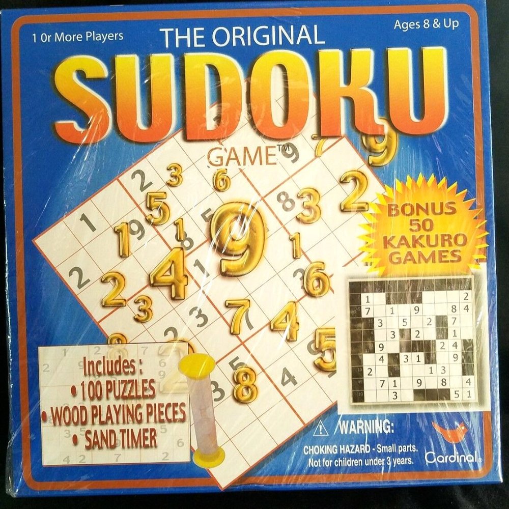 New Sealed The Original Sudoku Game w/Bonus Kakuro NIB